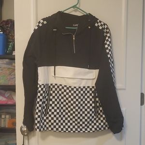 Checkered windbreaker